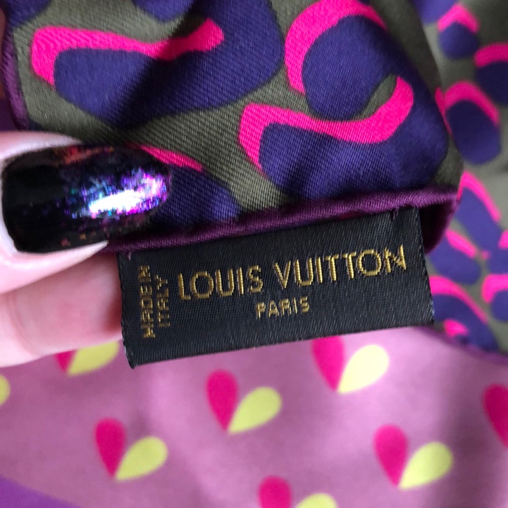 Louis Vuitton Multicolor Heart Pattern Scarf